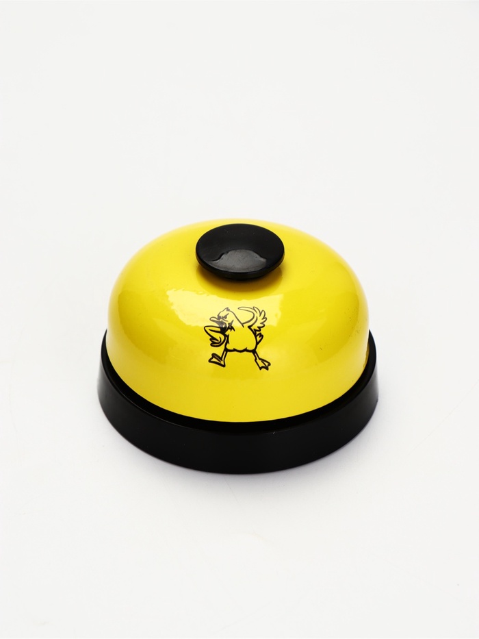 Звонок настольный «Утка», 7.2×4.8 см, жёлтый