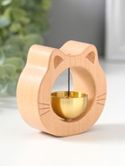 Колокол настольный «Кошка», бук, на магнитах, 2.9×7.5×7 см - Фото 2