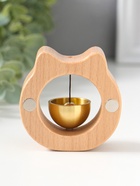 Колокол настольный «Кошка», бук, на магнитах, 2.9×7.5×7 см - Фото 3