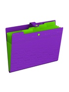 Папка А4 Your Way, 5 отделений, 600 мкм, на кнопке, фиолетовая - Фото 2