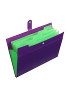 Папка А4 Your Way, 5 отделений, 600 мкм, на кнопке, фиолетовая - Фото 3