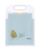 Папка А4 Eco, 6 отделений, 650 мкм, вертикальная, с ручкой, прозрачная, с рисунком - Фото 3