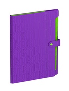 Папка А4 Your Way, 12 отделений, 600 мкм, на кнопке, фиолетовая - Фото 2