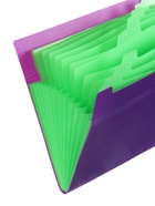 Папка А4 Your Way, 12 отделений, 600 мкм, на кнопке, фиолетовая - Фото 4