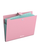 Папка А4 Haze, 12 отделений, 600 мкм, на кнопке, розовая  (артикул 10998371)  большой выбор товаров оптом и в розницу по низким ценам с доставкой