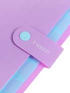 Папка А4 Haze, 12 отделений, 600 мкм, на кнопке, сиреневая - Фото 4