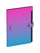 Папка А4 Radiance, 12 отделений, 600 мкм, на кнопке, розовый/голубой градиент - Фото 2