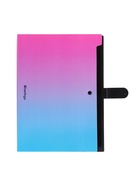 Папка А4 Radiance, 12 отделений, 600 мкм, на кнопке, розовый/голубой градиент - Фото 6