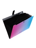 Папка А4 Radiance, 12 отделений, 600 мкм, на кнопке, розовый/голубой градиент - Фото 3