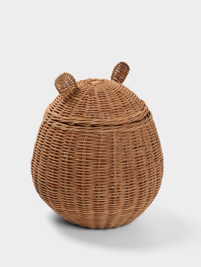 УЦЕНКА Корзина с крышкой, 25х25х34 см, ротанг