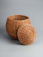 УЦЕНКА Корзина с крышкой, 25х25х34 см, ротанг - Фото 3