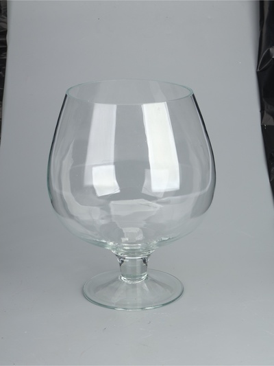 УЦЕНКА Ваза "Бренди" бокал на ножке d-17.5см, h-29х23,5см, 7л 2073 прозрачная