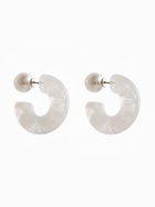 Серьги акрил «Полукольцо с бусиной №10», белые  (артикул 10936488)  большой выбор товаров оптом и в розницу по низким ценам с доставкой