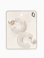 Серьги акрил «Полукольцо с бусиной №10», белые  (артикул 10936488)  большой выбор товаров оптом и в розницу по низким ценам с доставкой