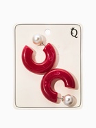 Серьги акрил «Полукольцо с бусиной №10», бордовые  (артикул 10936489)  большой выбор товаров оптом и в розницу по низким ценам с доставкой