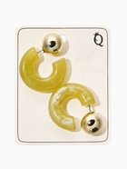 Серьги акрил «Полукольцо с бусиной №14», зелёные, болотные в золоте  (артикул 10936491)  большой выбор товаров оптом и в розницу по низким ценам с доставкой