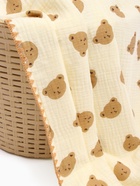 Плед двухслойный «Этель. Медвежонок», 100×100 см, муслин, вельбоа - Фото 4