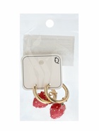 Серьги со съёмными подвесками «Земляника», красные в золоте  (артикул 10938659)  большой выбор товаров оптом и в розницу по низким ценам с доставкой