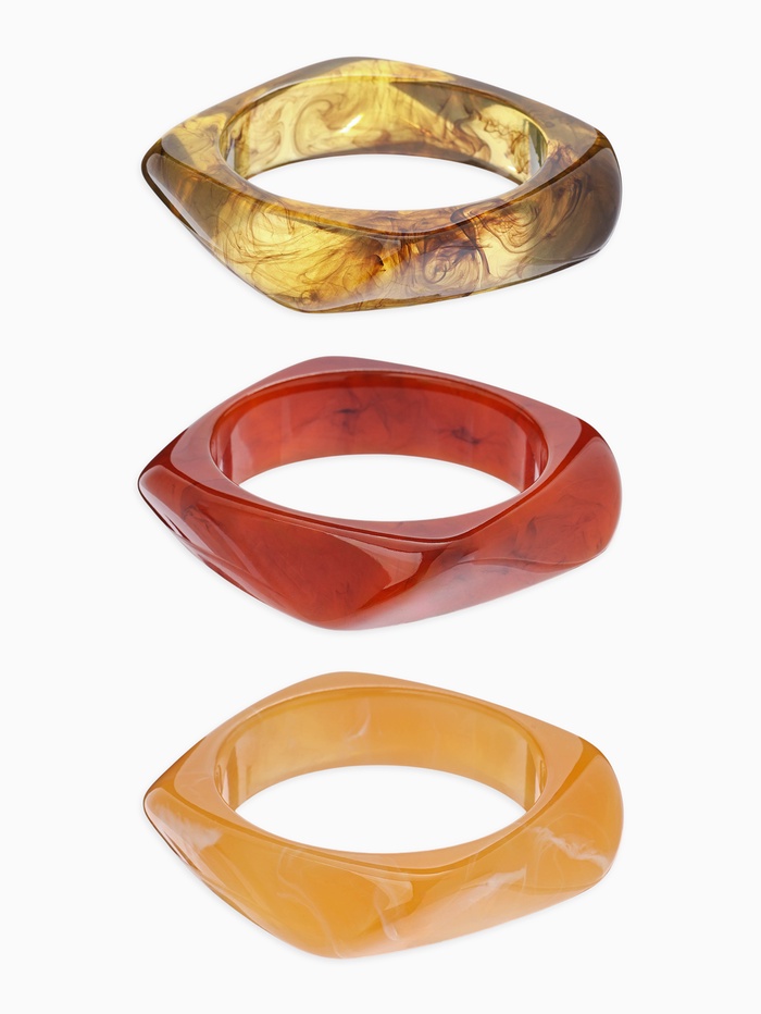 Набор 3 браслета манжета «Тренд», акрил, разноцветный