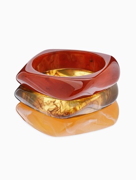 Набор 3 браслета манжета «Тренд», акрил, разноцветный  (артикул 10951637)  большой выбор товаров оптом и в розницу по низким ценам с доставкой