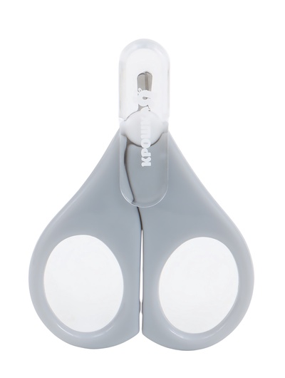 Ножницы маникюрные, детские, с защитным колпачком, серые