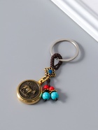 Брелок для ключей на кольце «Нэцкэ. Баран», металл, 2 стороны, 0.8×3×7.2 см - Фото 2