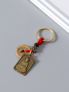 Брелок для ключей на кольце «Нэцкэ. Баран и 5 монет», металл, 2 стороны, 0.3×2.4×7.5 см  (артикул 10957801)  большой выбор товаров оптом и в розницу по низким ценам с доставкой