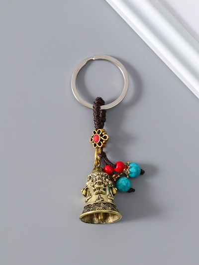 Брелок для ключей на кольце «Нэцкэ. Колокольчик дракон», металл, 2.5×2.5×3.7 см