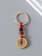 Брелок для ключей на кольце «Нэцкэ. 5 китайских монет», металл, 0.3×2.5×8 см - Фото 3