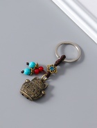 Брелок для ключей на кольце «Нэцкэ. Кот Манэки-нэко», металл, 1×3×6 см - Фото 2