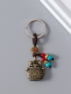 Брелок для ключей на кольце «Нэцкэ. Кот Манэки-нэко», металл, 1×3×6 см - Фото 3