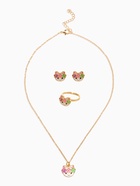 Набор детский «Выбражулька. Котик», 3 предмета: кулон, кольцо, серьги, разноцветный в золоте  (артикул 10961598)  большой выбор товаров оптом и в розницу по низким ценам с доставкой