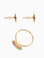 Набор детский «Выбражулька. Котик», 3 предмета: кулон, кольцо, серьги, разноцветный в золоте  (артикул 10961598)  большой выбор товаров оптом и в розницу по низким ценам с доставкой