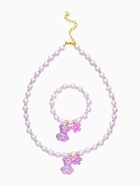 Набор детский «Выбражулька. Мармеладный мишка», 2 предмета: бусы, браслет, бело-фиолетовый  (артикул 10967619)  большой выбор товаров оптом и в розницу по низким ценам с доставкой