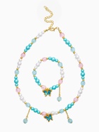 Набор детский «Выбражулька. Бабочка с бусиной», 2 предмета: бусы, браслет, розово-голубой  (артикул 10967621)  большой выбор товаров оптом и в розницу по низким ценам с доставкой