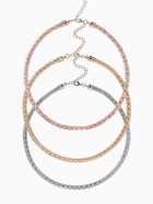 Чокеры «Плетение», набор 3 шт. тянется, 35 + удлинитель 5 см, разноцветные  (артикул 10967831)  большой выбор товаров оптом и в розницу по низким ценам с доставкой