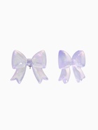 Серьги пластик «Бантик», перламутровый, фиолетовые  (артикул 10967835)  большой выбор товаров оптом и в розницу по низким ценам с доставкой