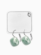 Серьги пластик «Майорика. Квадрат», светло-зелёные в серебре  (артикул 10967886)  большой выбор товаров оптом и в розницу по низким ценам с доставкой
