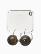 Серьги пластик «Шар №16», с разводами и блёстками, цвет чёрно-золотой в серебре  (артикул 10967889)  большой выбор товаров оптом и в розницу по низким ценам с доставкой