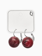 Серьги пластик «Шар №16», с разводами и блёстками, бордовые в серебре  (артикул 10967891)  большой выбор товаров оптом и в розницу по низким ценам с доставкой