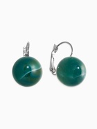 Серьги пластик «Шар №16», с разводами и блёстками, зеленый в серебре  (артикул 10967892)  большой выбор товаров оптом и в розницу по низким ценам с доставкой