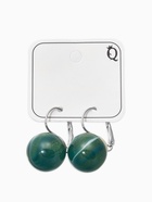 Серьги пластик «Шар №16», с разводами и блёстками, зеленый в серебре  (артикул 10967892)  большой выбор товаров оптом и в розницу по низким ценам с доставкой