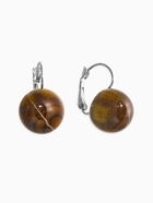 Серьги пластик «Шар №16», с разводами и блёстками, тигровые, глаз в серебре  (артикул 10967893)  большой выбор товаров оптом и в розницу по низким ценам с доставкой