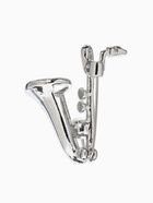 Брошь «Музыка. Саксофон с жемчужиной», белая в серебре  (артикул 10968349)  большой выбор товаров оптом и в розницу по низким ценам с доставкой