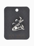 Брошь «Музыка. Саксофон с жемчужиной», белая в серебре  (артикул 10968349)  большой выбор товаров оптом и в розницу по низким ценам с доставкой