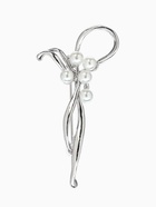 Брошь «Бантик с жемчугом», белая в серебре  (артикул 10968352)  большой выбор товаров оптом и в розницу по низким ценам с доставкой