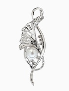 Брошь «Цветок калла с жемчугом», белая в серебре - Фото 1