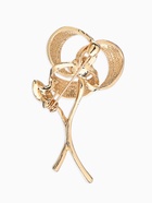 Брошь «Цветок Тринити с жемчугом», белая в золоте  (артикул 10968355)  большой выбор товаров оптом и в розницу по низким ценам с доставкой