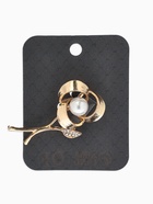 Брошь «Цветок Тринити с жемчугом», белая в золоте  (артикул 10968355)  большой выбор товаров оптом и в розницу по низким ценам с доставкой