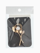 Брошь «Цветок Тринити с жемчугом», белая в золоте  (артикул 10968355)  большой выбор товаров оптом и в розницу по низким ценам с доставкой